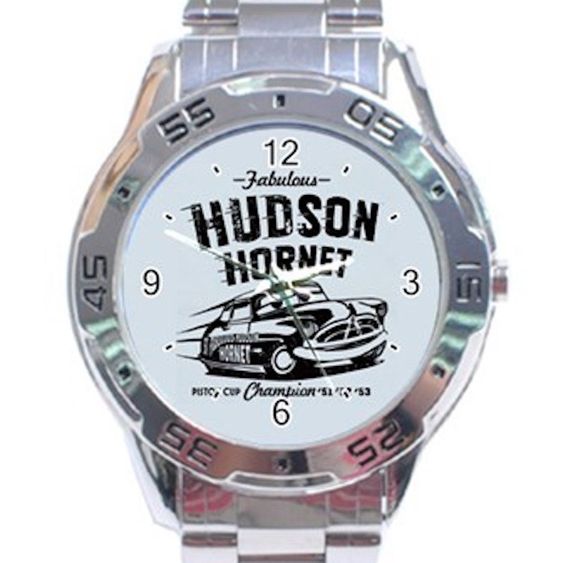 Fabulous Hudson Hornet Piston Cup Champion '51 '52 '53 Unisex Stainless Steel Analogue Watch
