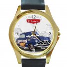 Disney Cars Hudson Hornet Round Gold Metal Watch
