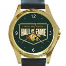 Green Bay Packers Hall Of Fame Round Gold Metal Watch