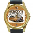 Chevrolet Impala Car Round Gold Metal Watch