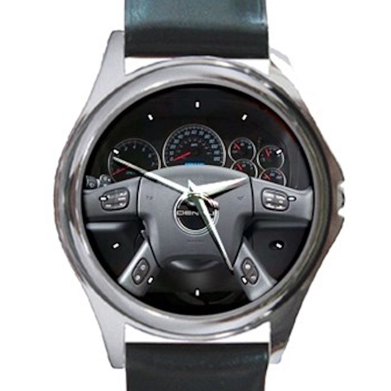 2006 GMC Envoy XL 4 Door Steering Wheel Unisex Round Silver Metal Watch