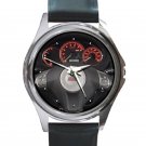 2008 Subaru Impreza 5Dr STI Steering Wheel Unisex Round Silver Metal Watch
