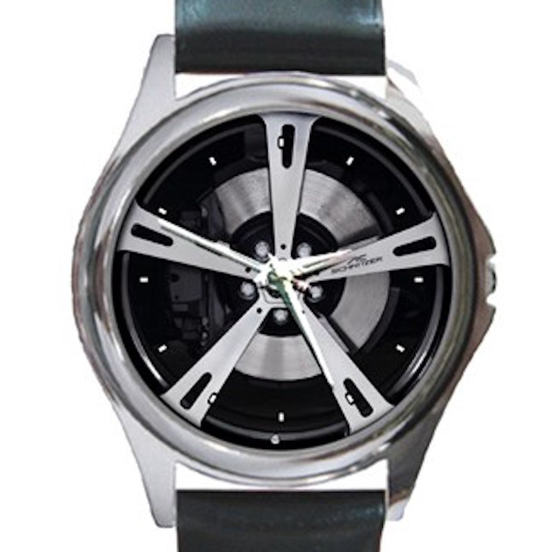 2009 AC Schnitzer BMW 7 Series F01 Wheel Unisex Round Silver Metal Watch