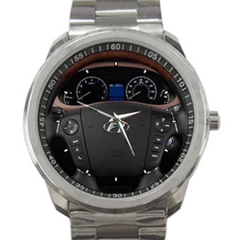 2009 Hyundai Genesis Sedan Steering Wheel Unisex Sport Metal Watch