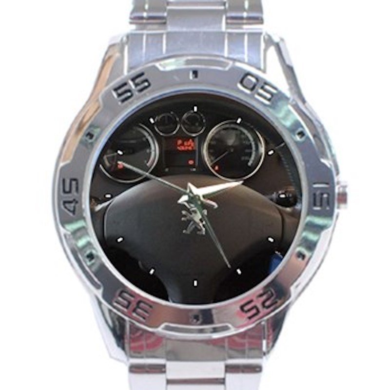 2011 Peugot 308 Steering Wheel Unisex Stainless Steel Analogue Watch