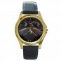 2011 Peugot 308 Steering Wheel Unisex Round Gold Metal Watch