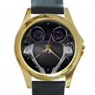 Hyundai Genesis Coupe 2.0T Steering Wheel Unisex Round Gold Metal Watch