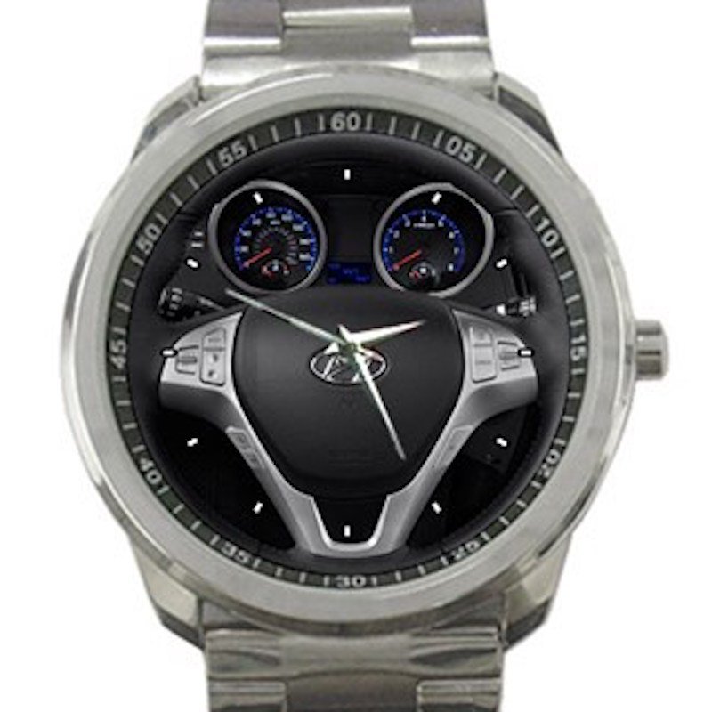 Hyundai Genesis Coupe 2.0T Steering Wheel Unisex Sport Metal Watch