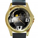 Renault Megane RS Cup 250 Steering Wheel Unisex Round Gold Metal Watch