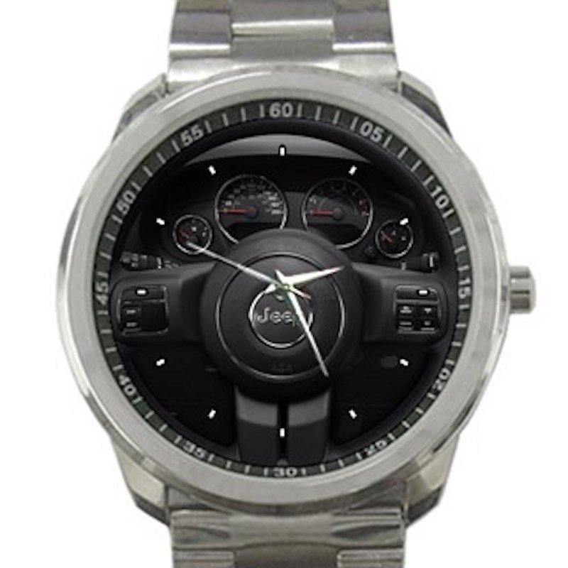2012 Jeep Wrangler SUV Steering Wheel Unisex Sport Metal Watch