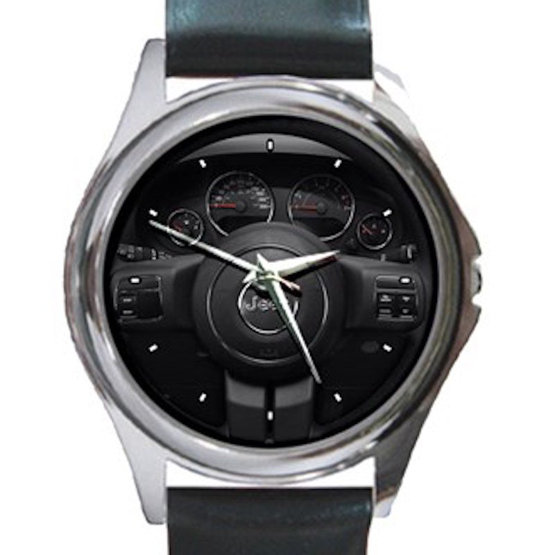 2012 Jeep Wrangler SUV Steering Wheel Unisex Round Metal Watch