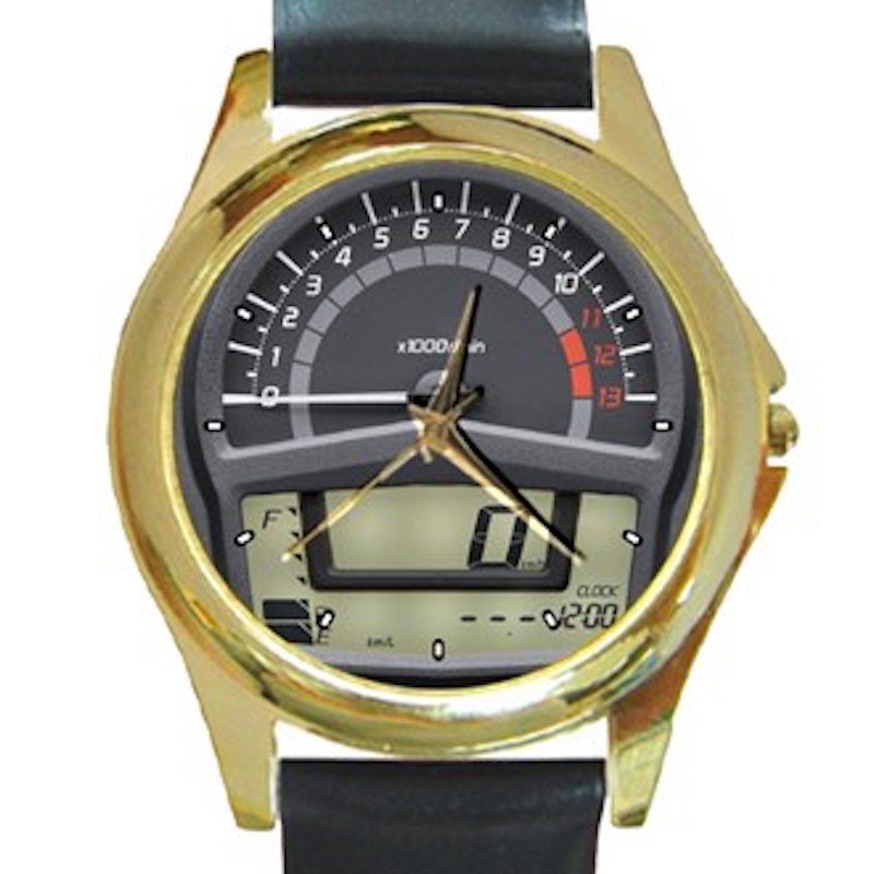 2012 KAWASAKI NINJA 650 Speedometer Unisex Round Gold Metal Watch