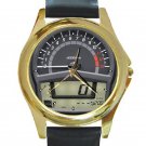 2012 KAWASAKI NINJA 650 Speedometer Unisex Round Gold Metal Watch