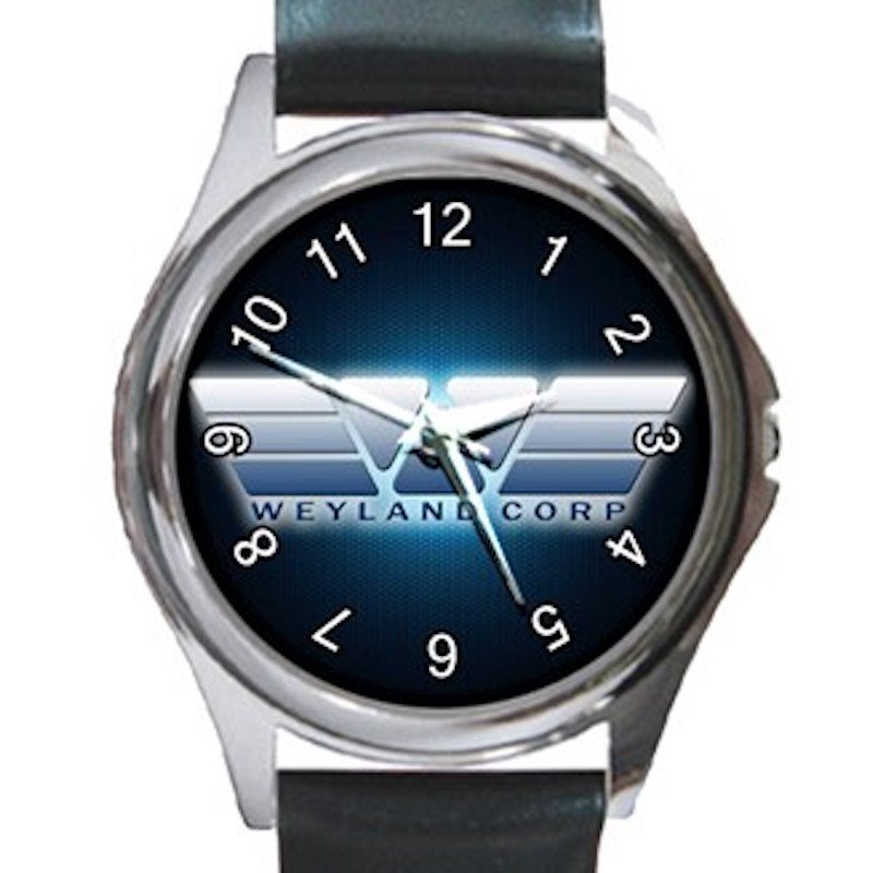 Prometheus Weyland-Yutani Silver Logo Unisex Round Metal Watch