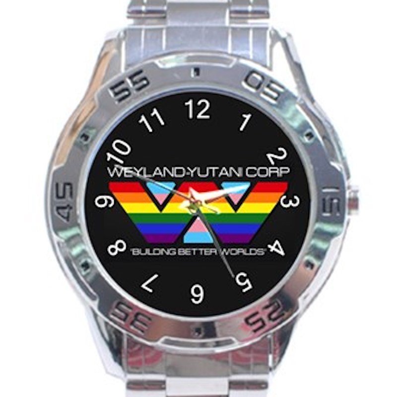 LGBT Happy Pride Weylan-Yutani Corps Logo Unisex Stainless Steel Analogue Watch