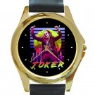 New Joker Art Joaquin Phoenix Unisex Round Gold Metal Watch