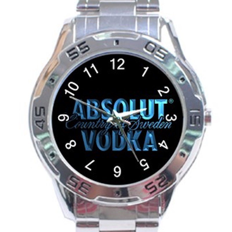 New Absolut Vodka Logo Unisex Stainless Steel Analogue Watch