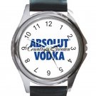 Absolut Vodka Blue Logo Unisex Round Metal Watch