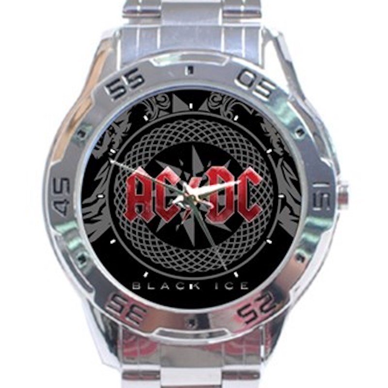 AC DC Black Ice Unisex Stainless Steel Analogue Watch