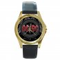 AC DC Black Ice Unisex Round Gold Metal Watch