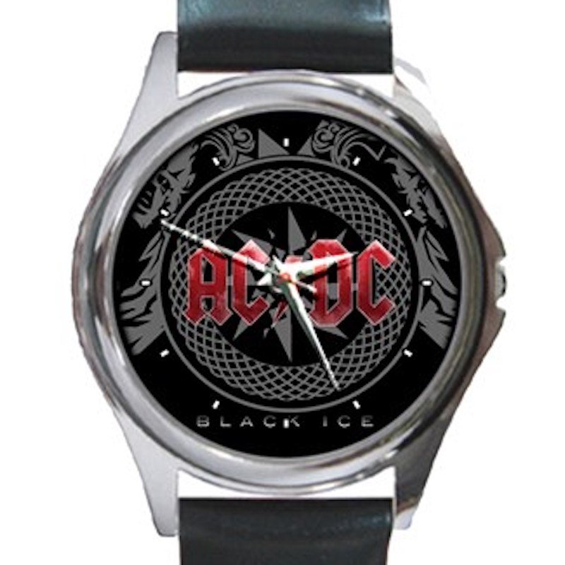 AC DC Black Ice Unisex Round Metal Watch