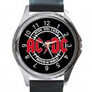 AC DC Rock N' Roll High Voltage Unisex Round Metal Watch