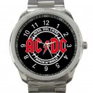 AC DC Rock N' Roll High Voltage Unisex Sport Metal Watch