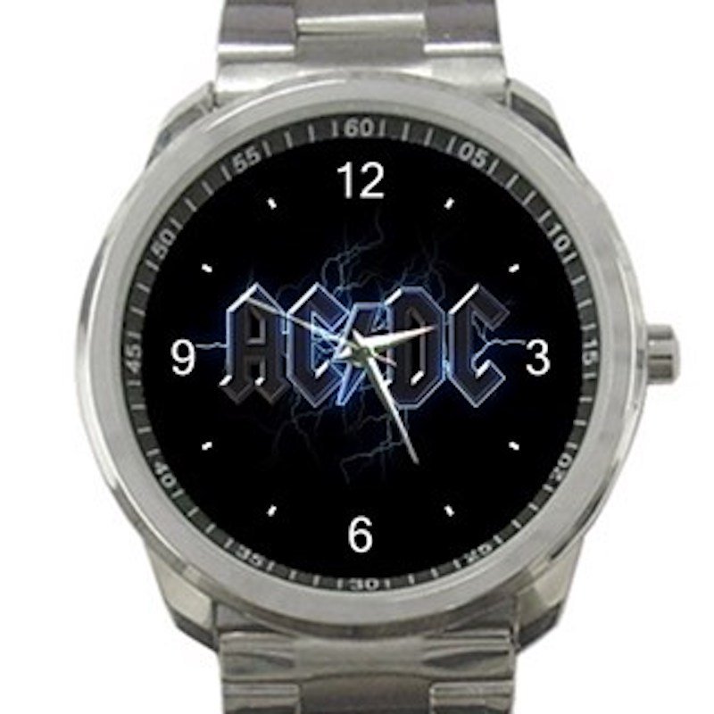 AC DC Australian Rock Band Logo Unisex Sport Metal Watch