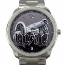 AC DC Cannon Logo Unisex Sport Metal Watch
