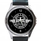 AC DC Rock & Roll Will Never Die Unisex Round Metal Watch