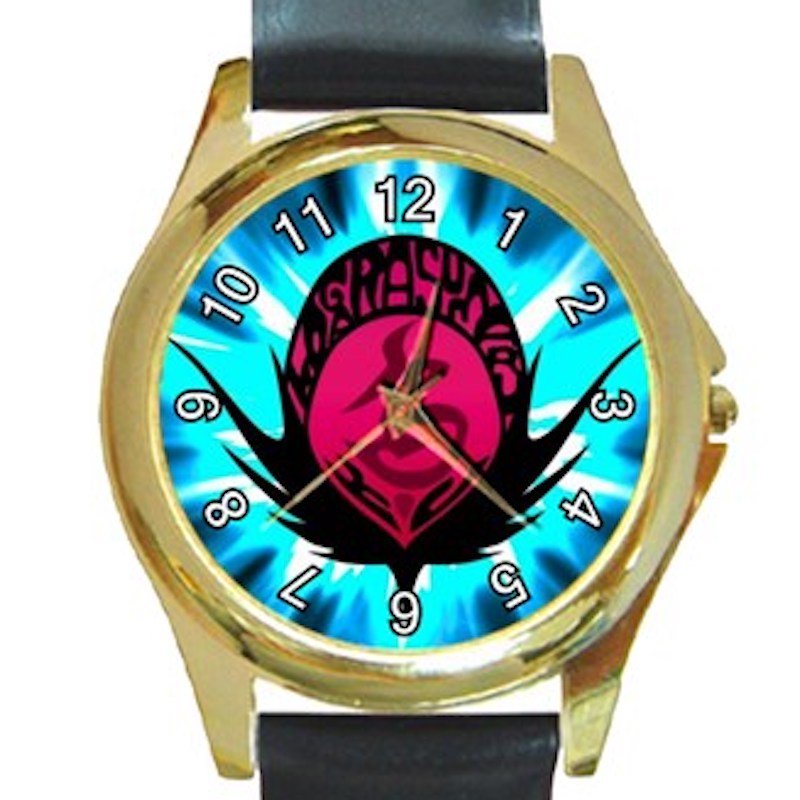 Air Gear Kogarasumaru Anime Logo Unisex Round Gold Metal Watch