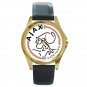 AFC Ajax Amsterdam Logo Unisex Round Gold Metal Watch