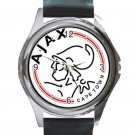 AFC Ajax Amsterdam Logo Unisex Round Metal Watch