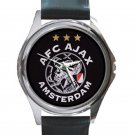 AFC Ajax Amsterdam Football Club Logo Unisex Round Metal Watch