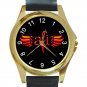 AFI A Fire Inside Rock Band Logo Unisex Round Gold Metal Watch