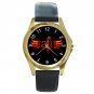AFI A Fire Inside Rock Band Logo Unisex Round Gold Metal Watch