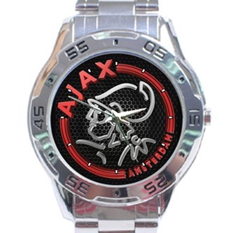 Ajax Amsterdam Unique Red Logo Unisex Stainless Steel Analogue Watch