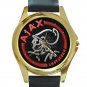 Ajax Amsterdam Unique Red Logo Unisex Round Gold Metal Watch
