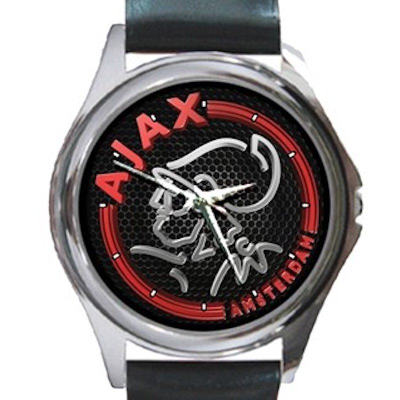 Ajax Amsterdam Unique Red Logo Unisex Round Metal Watch