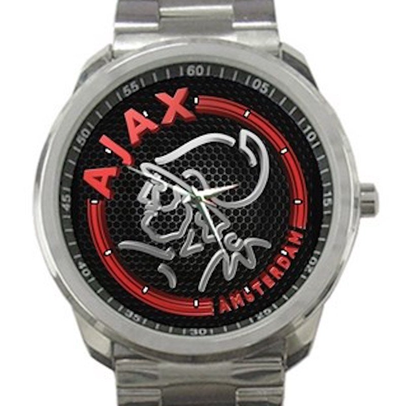 Ajax Amsterdam Unique Red Logo Unisex Sport Metal Watch