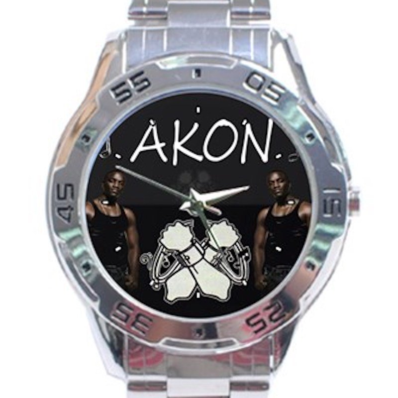 Akon American Singer Unisex Stainless Steel Analogue Watch