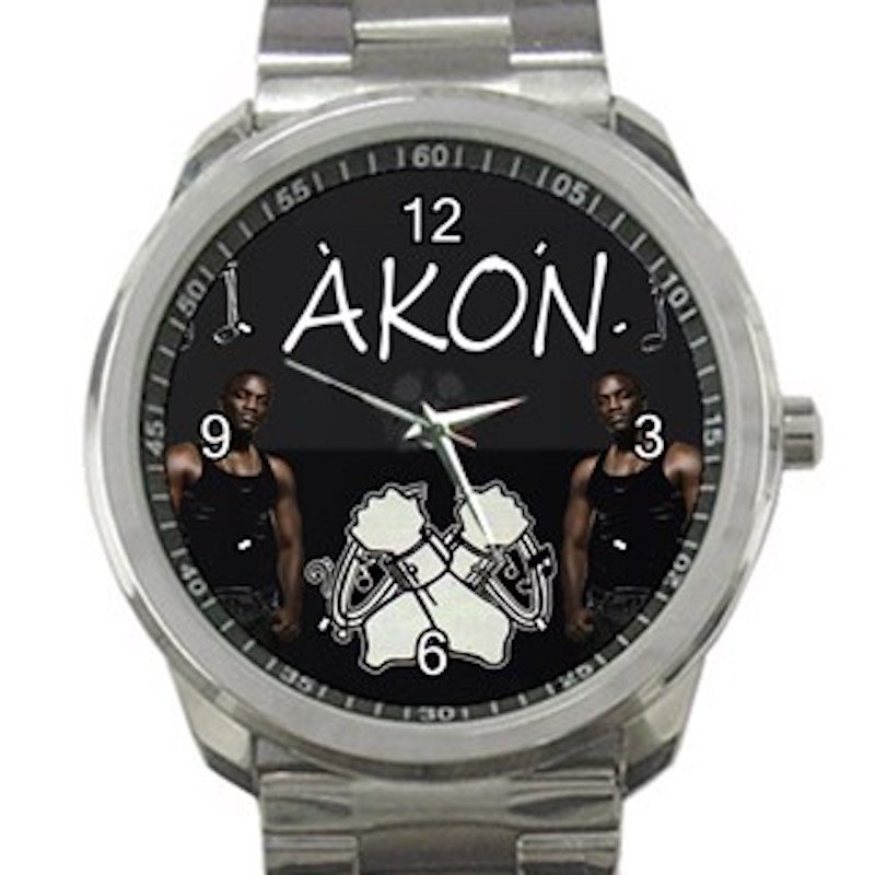 Akon American Singer Unisex Sport Metal Watch