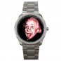 Albert Einstein Funny Sticking Tongue Out Unisex Sport Metal Watch
