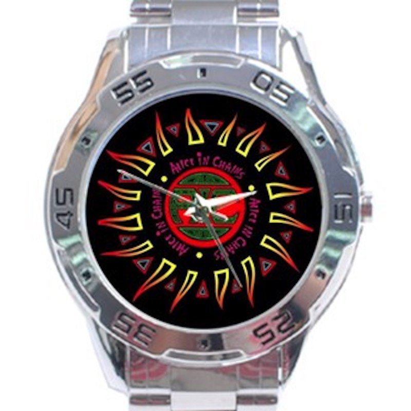 Alice in Chains Rock Band Logo Unisex Stainless Steel Analogue Watch