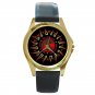 Alice in Chains Rock Band Logo Unisex Round Gold Metal Watch