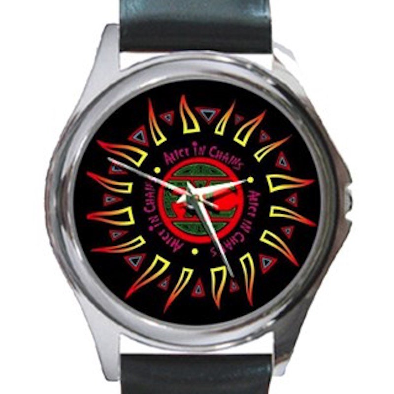 Alice in Chains Rock Band Logo Unisex Round Metal Watch