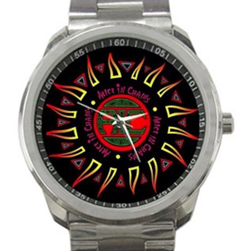 Alice in Chains Rock Band Logo Unisex Sport Metal Watch