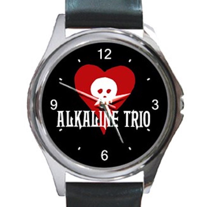 Alkaline Trio Rock Band Logo Unisex Round Metal Watch