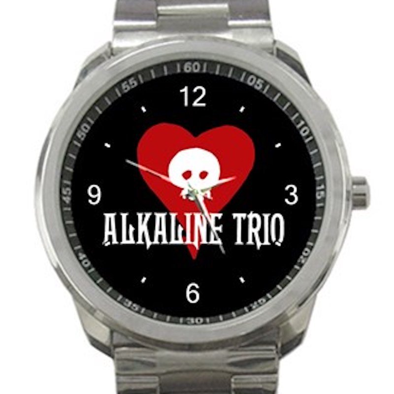 Alkaline Trio Rock Band Logo Unisex Sport Metal Watch