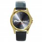 Pioneer ib-Flat Subwoofer Slim Speaker Unisex Round Gold Metal Watch